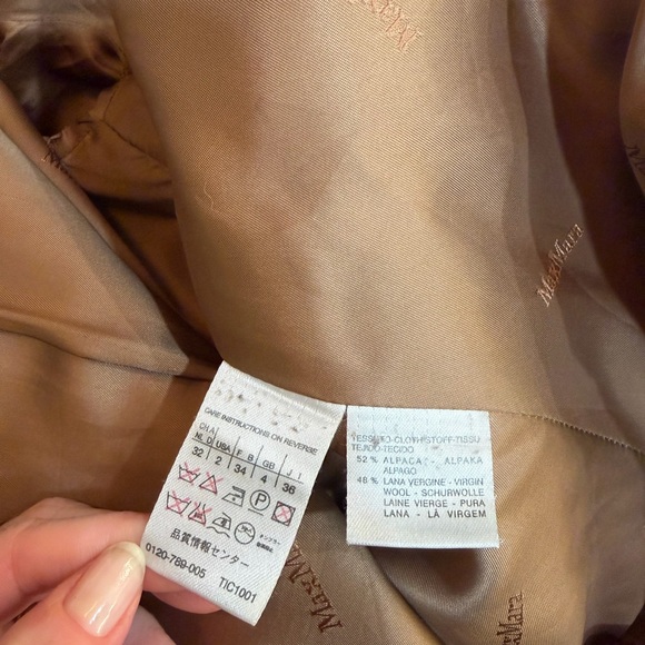 Max Mara Alpaca Camel Teddy Swing Coat 2 4 XS S - Picture 8 of 10